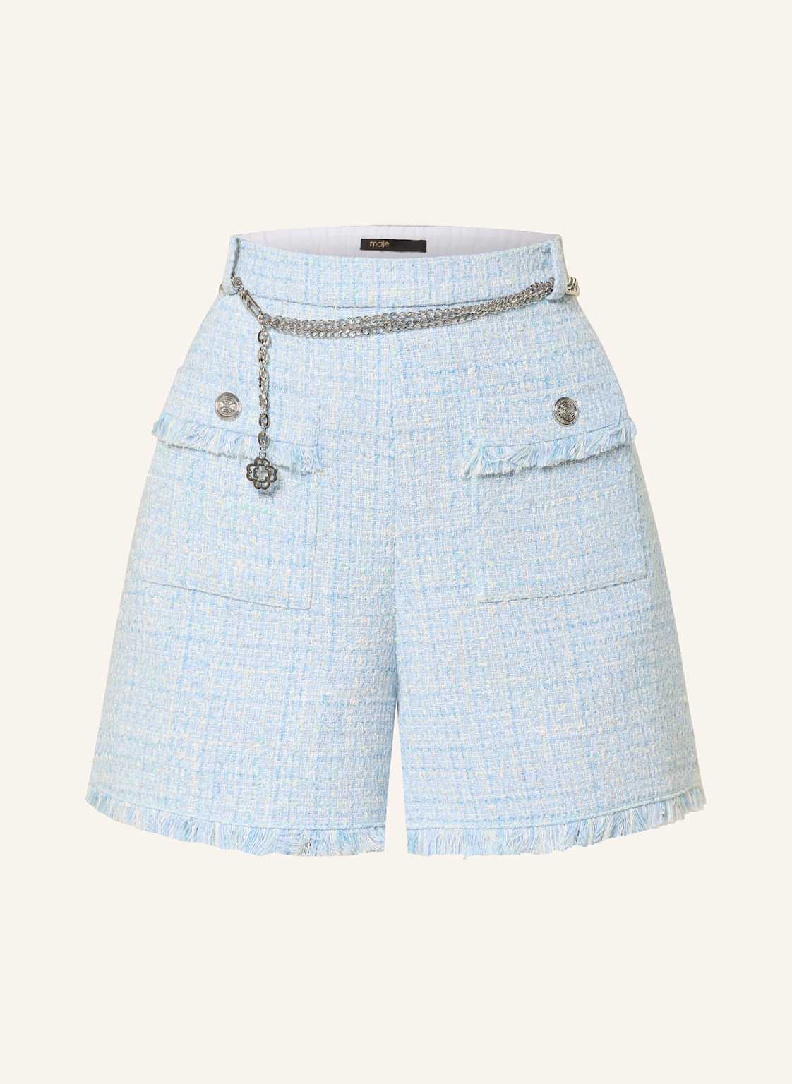 Maje Tweed-Shorts Mit Glitzergarn blau von Maje