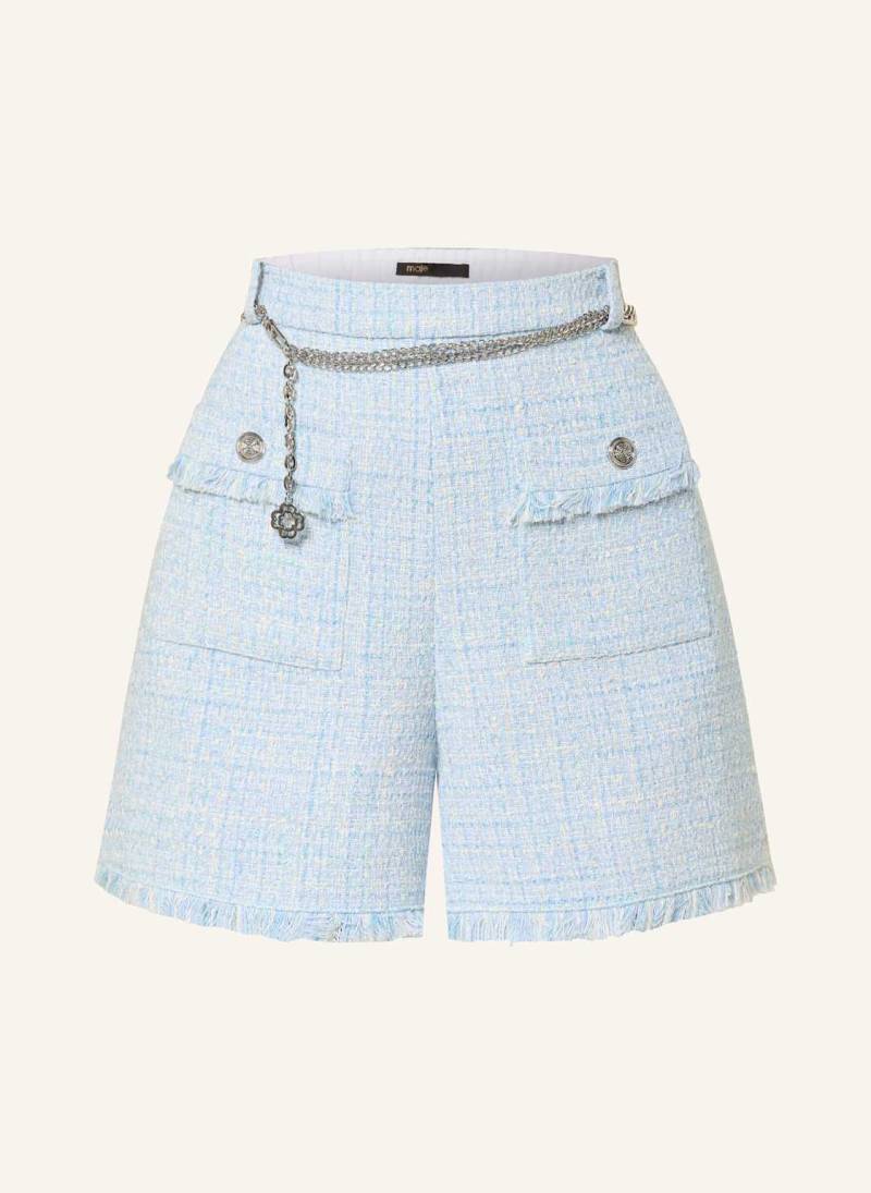 Maje Tweed-Shorts Mit Glitzergarn blau von Maje