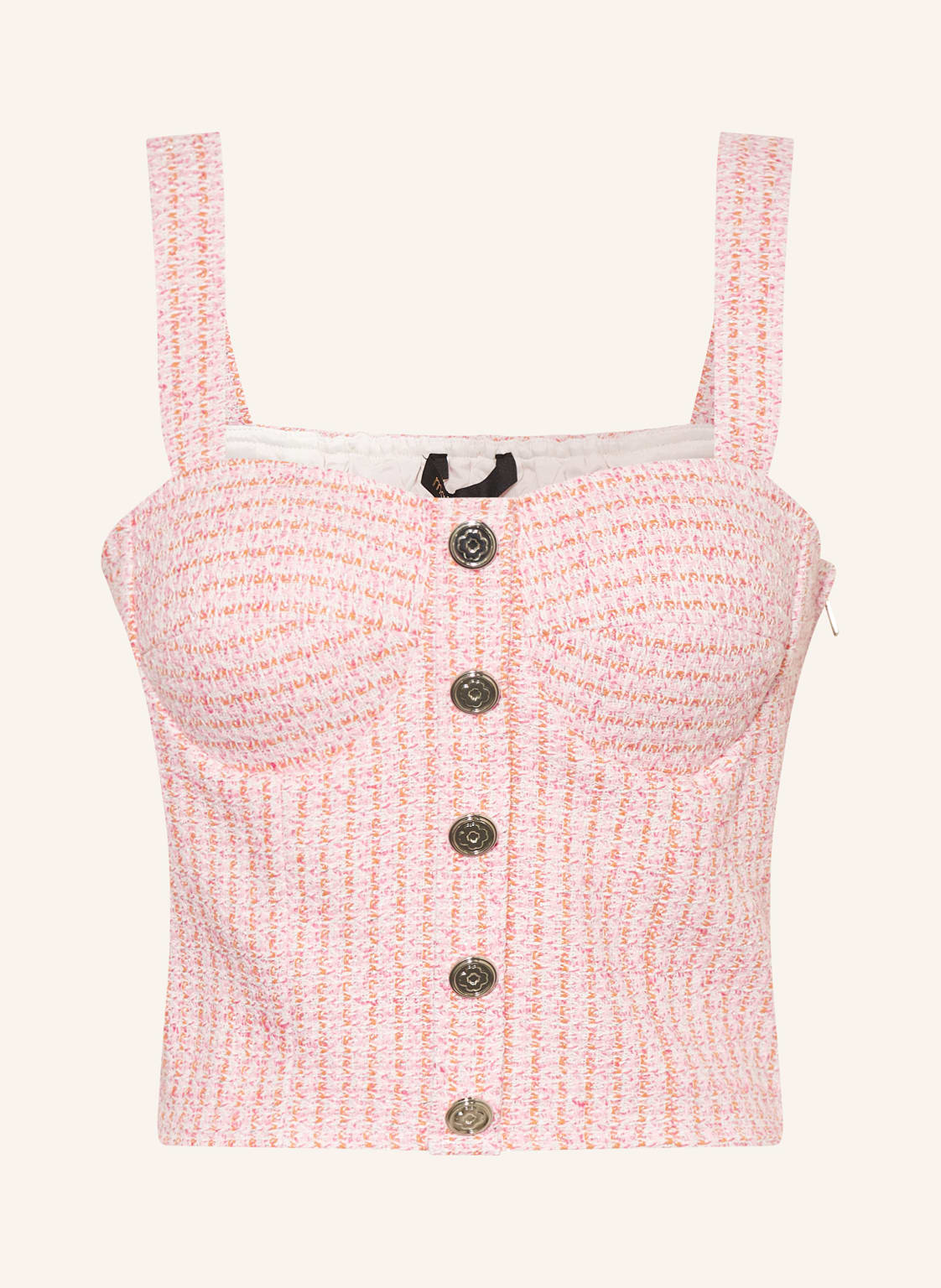 Maje Tweed-Top Mit Glitzergarn pink von Maje