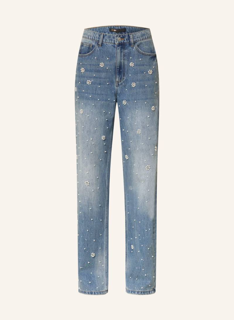 Maje Wide Leg Jeans Mit Schmucksteinen blau von Maje
