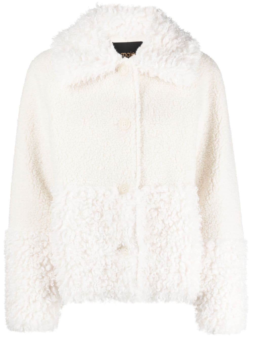 Maje Oversized-Mantel aus Faux Shearling - Weiß von Maje