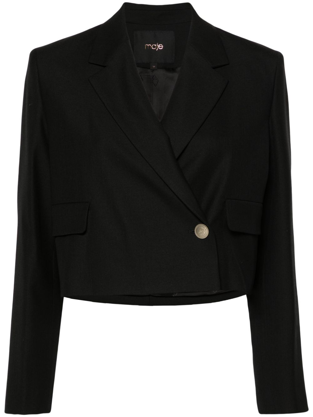 Maje single-breasted cropped blazer - Schwarz von Maje