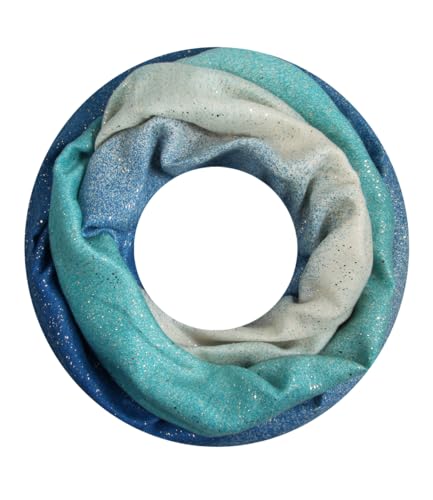 Majea Damen Loop Schal Schlauchschal Halstuch (880020) (blau 4) von Majea