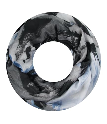 Majea Damen Loop Schal Schlauchschal Halstuch (880020) (schwarz 21) von Majea