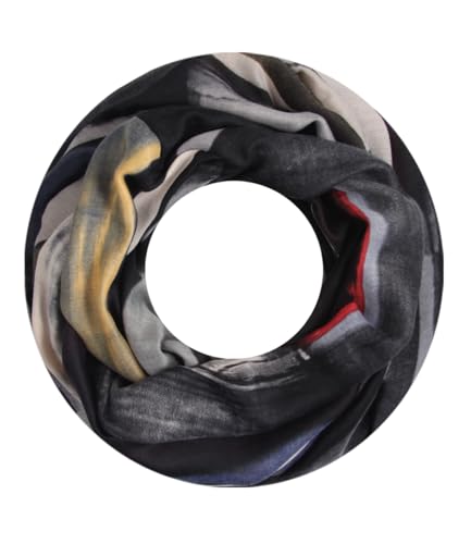 Majea Damen Loop Schal Schlauchschal Halstuch (880020) (schwarz 22) von Majea