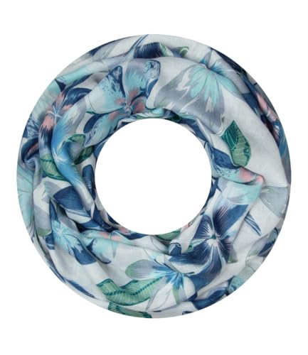 Majea Damen Loop Schal Schlauchschal Halstuch (880024) (blau 12) von Majea