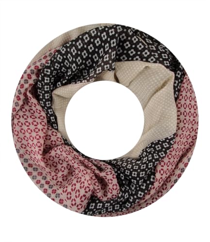 Majea Damen Loop Schal Schlauchschal Halstuch (880024) (schwarz 10) von Majea