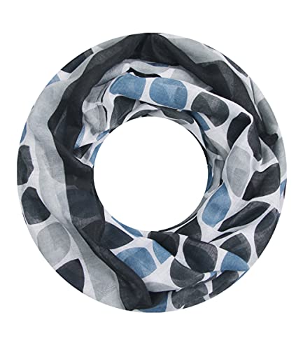 Majea Damen Loop Schal Schlauchschal Halstuch (880024) (schwarz 6) von Majea