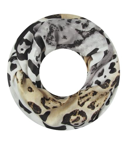 Majea Damen Loop Schal Schlauchschal Halstuch (880024) (schwarz 8) von Majea