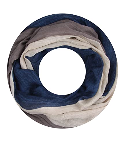 Majea Damen Loop Schal Schlauchschal Halstuch (880025) (blau 13), 180 x 90 von Majea