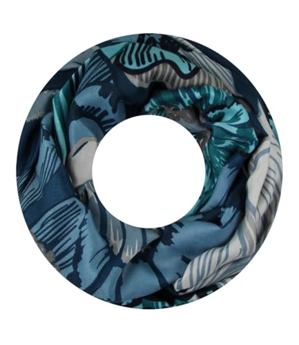 Majea Damen Loop Schal Schlauchschal Halstuch (880025) (blau 2) von Majea