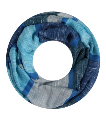 Majea Damen Loop Schal Schlauchschal Halstuch (880027) (blau 8) von Majea