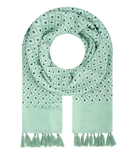 Majea Halstücher Damen Tuch Kopftuch Halstuch Schal Damen-Schal Tücher Damen Stola (880031) (grün 9) von Majea