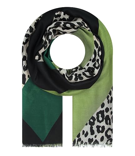 Majea Halstücher Damen Tuch Kopftuch Halstuch Schal Damen-Schal Tücher Damen Stola (880035) (grün 6) von Majea