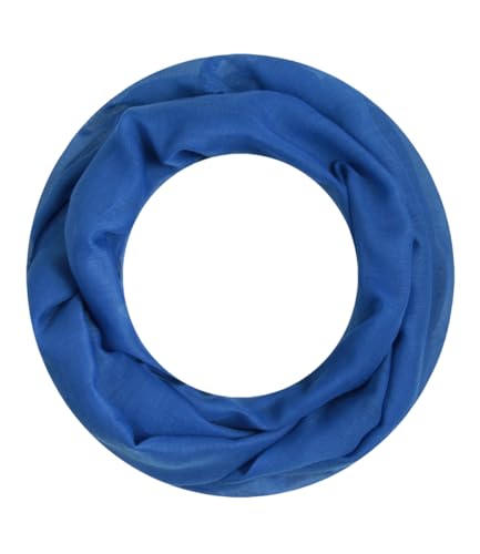 Majea Loop Alice schmaler Damen-Schal Loop Frühlingsschal Schlauchschal Rundschal Tuch uni unisex unifarben einfarbig Halstuch (blau) von Majea