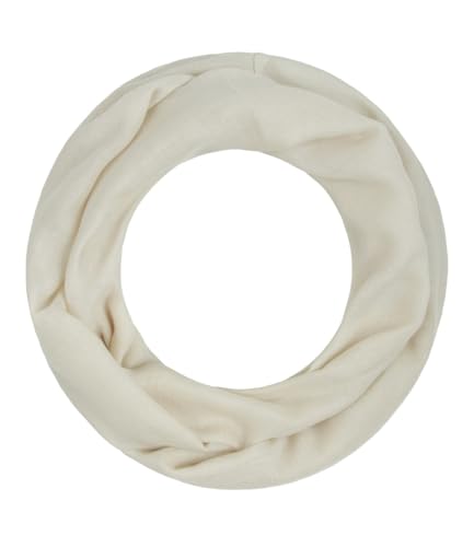 Majea Loop Alice schmaler Damen-Schal Loop Frühlingsschal Schlauchschal Rundschal Tuch uni unisex unifarben einfarbig Halstuch (creme) von Majea