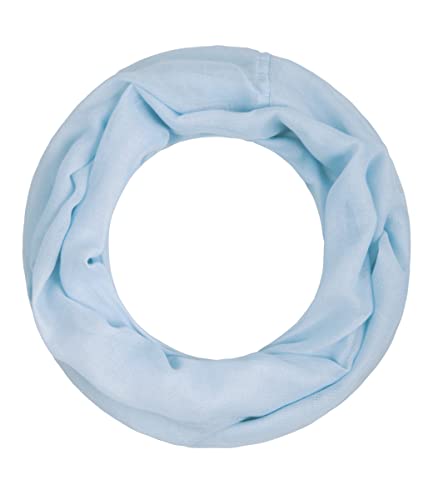 Majea Loop Alice schmaler Damen-Schal Loop Frühlingsschal Schlauchschal Rundschal Tuch uni unisex unifarben einfarbig Halstuch (hellblau) von Majea