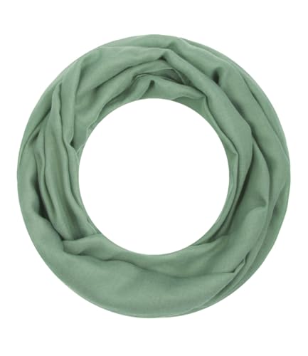 Majea Loop Alice schmaler Damen-Schal Loop Frühlingsschal Schlauchschal Rundschal Tuch uni unisex unifarben einfarbig Halstuch (khaki) von Majea