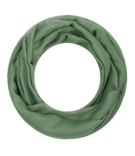 Majea Loop Alice schmaler Damen-Schal Loop Frühlingsschal Schlauchschal Rundschal Tuch uni unisex unifarben einfarbig Halstuch (khaki) von Majea