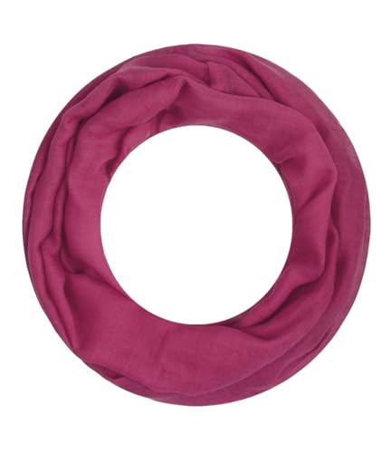 Majea Loop Alice schmaler Damen-Schal Loop Frühlingsschal Schlauchschal Rundschal Tuch uni unisex unifarben einfarbig Halstuch (magenta) von Majea