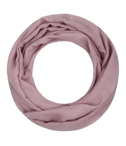 Majea Loop Alice schmaler Damen-Schal Loop Frühlingsschal Schlauchschal Rundschal Tuch uni unisex unifarben einfarbig Halstuch, Mauve, 160x52 von Majea