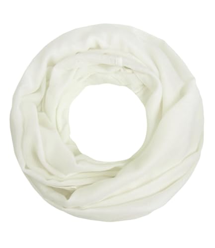Majea Loop Cary Basic Schal Tuch Damen-schal Schlauchschal Rundschal Halstücher uni unifarben Loopschal einfarbig (880005) (offwhite) von Majea