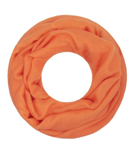 Majea Loop Cary Basic Schal Tuch Damen-schal Schlauchschal Rundschal Halstücher uni unifarben Loopschal einfarbig (880005) (orange) von Majea