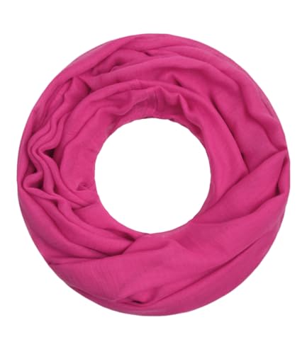 Majea Loop Cary Basic Schal Tuch Damen-schal Schlauchschal Rundschal Halstücher uni unifarben Loopschal einfarbig (880005) (pink 1) von Majea