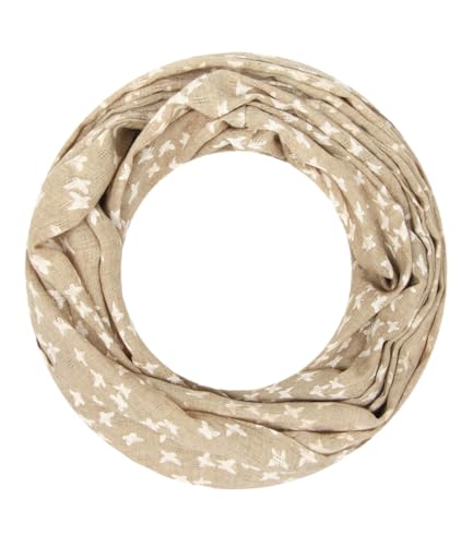 Majea Loop Schal Damen Schlauchschal Halstuch schmaler Loopschal (880050) (beige 15) von Majea