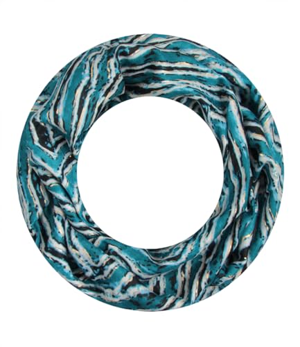 Majea Loop Schal Damen Schlauchschal Halstuch schmaler Loopschal (880050) (blau 13) von Majea