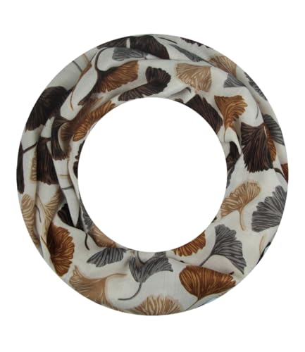 Majea Loop Schal Damen Schlauchschal Halstuch schmaler Loopschal (880051) (beige 13) von Majea