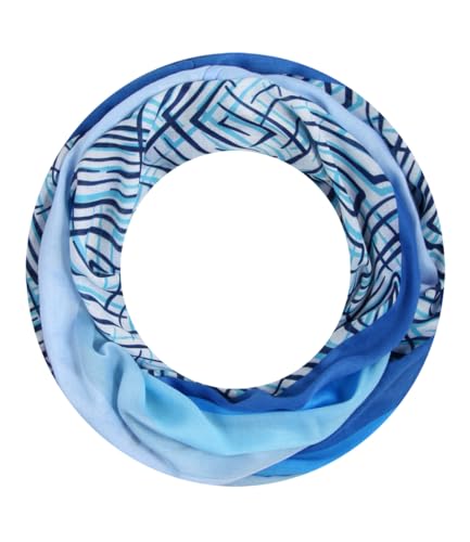 Majea Loop Schal Damen Schlauchschal Halstuch schmaler Loopschal (880051) (blau 2) von Majea