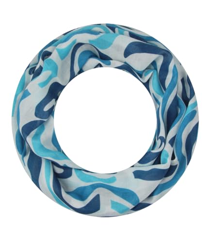 Majea Loop Schal Damen Schlauchschal Halstuch schmaler Loopschal (880052) (blau 3) von Majea