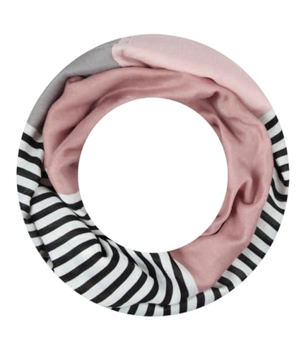 Majea Loop Schal Damen Schlauchschal Halstuch schmaler Loopschal (880052) (rosa 6) von Majea