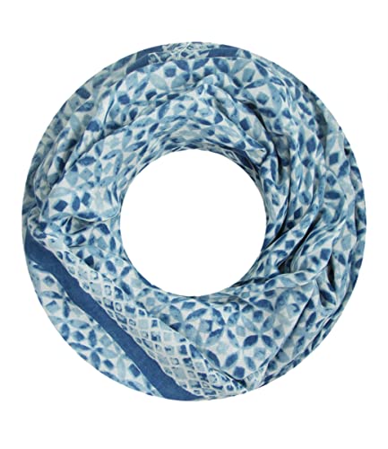 Majea Damen Loop Schal Schlauchschal Halstuch (880026) (blau 1) von Majea