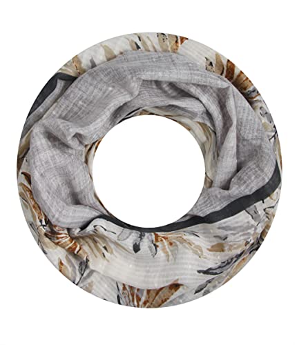 Majea Damen Loop Schal Schlauchschal Halstuch (880026) (grau 4) von Majea