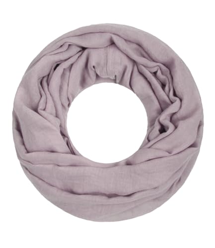 Majea Loop Cary Basic Schal Tuch Damen-schal Schlauchschal Rundschal Halstücher uni unifarben Loopschal einfarbig (880005) (mauve) von Majea