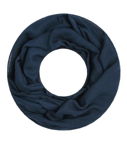 Majea Loop Cary Basic Schal Tuch Damen-schal Schlauchschal Rundschal Halstücher uni unifarben Loopschal einfarbig (navy 1) von Majea