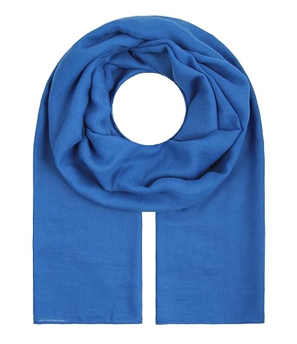 Majea Tuch Aurora“ großes Damen-Halstuch Pareo Sarong Tuch Damen Schal Tuch einfarbig uni Schals und Tücher (880011) (blau) von Majea