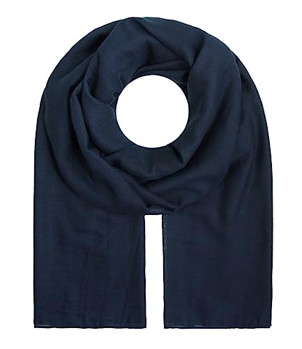 Majea Tuch Aurora“ großes Damen-Halstuch Pareo Sarong Tuch Damen Schal Tuch einfarbig uni Schals und Tücher (880011) (navy) von Majea