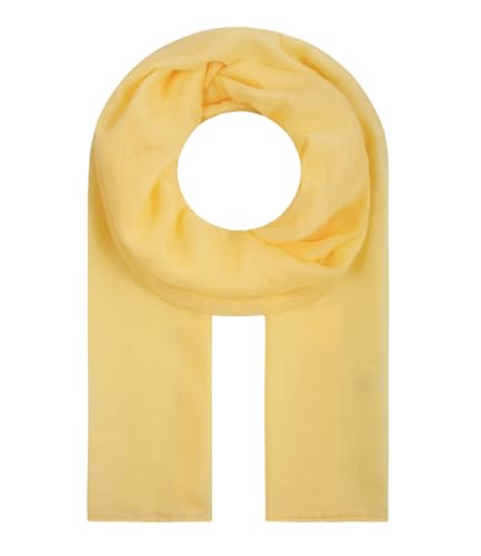 Majea Tuch Lima schmal geschnittenes Damen-Halstuch uni Schal einfarbig Sommerschal Sommer Halstuch (880010) (gelb) von Majea