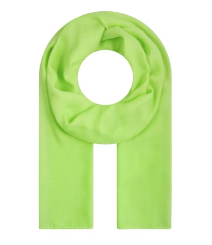 Majea Tuch Lima schmal geschnittenes Damen-Halstuch uni Schal einfarbig Sommerschal Sommer Halstuch (880010) (hellgrün) von Majea