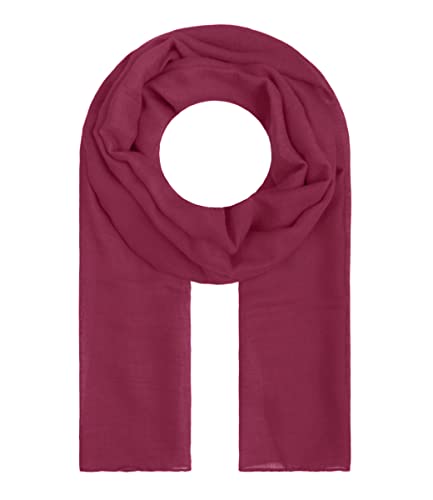 Majea Tuch Lima schmal geschnittenes Damen-Halstuch uni Schal einfarbig Sommerschal Sommer Halstuch (880010) (magenta) von Majea