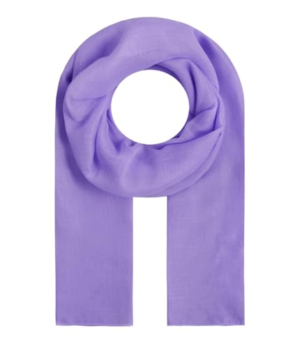 Majea Tuch Lima schmal geschnittenes Damen-Halstuch uni Schal einfarbig Sommerschal Sommer Halstuch (880010) (flieder) von Majea