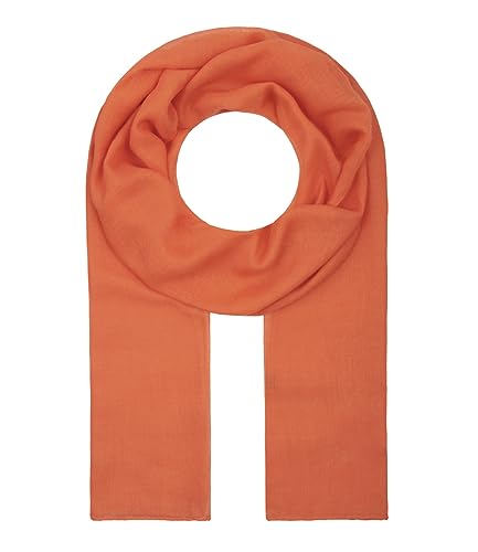 Majea Tuch Lima schmal geschnittenes Damen-Halstuch uni Schal einfarbig Sommerschal Sommer Halstuch (880010) (orange) von Majea