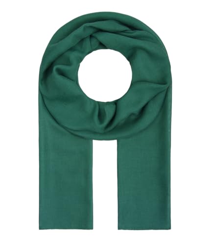 Majea Tuch Lima schmal geschnittenes Damen-Halstuch uni Schal einfarbig Sommerschal Sommer Halstuch (880010) (pinie) von Majea