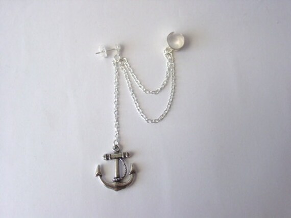 Silber Anker Doppelkette Ohr Manschette Silber Anker Doppelkette Ohr Manschette von MajesticEncounters