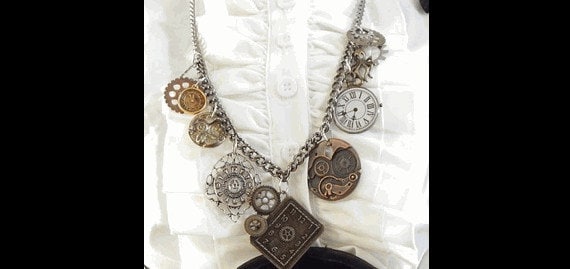 Versandfertig Steampunk Kette Mit Charms. 36 "Lange Für Kostüm Cosplay Halloween Versandfertig Steampunk Kette Mit Charms. 36 "Lange Für Kostüm Cosplay Halloween von MajesticVelvets