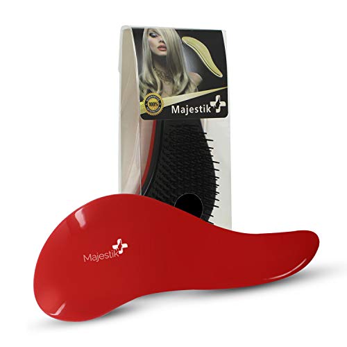 Entwirren Haar-Bürste, beste Profi-Salon-Qualität, die Verwendung in Nass- und Trockenbürste, keine Schmerzen mehr - Wellenförmig, lockig oder dünnes Haar auf Frauen, Mädchen und Kinder, in Rot Entwirren Haar-Bürste, beste Profi-Salon-Qualität, die Verwendung in Nass- und Trockenbürste, keine Schmerzen mehr - Wellenförmig, lockig oder dünnes Haar auf Frauen, Mädchen und Kinder, in Rot von Majestik+