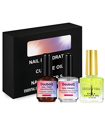 Nail Dehydrator and Nail Primer with Cuticle Oil Set, Natural Nail Prep Dehydrate and Acid-Free Primer for Gel Nail Polish, Air Dry Superior Bonding Primer for Acrylic Powder von Major Dijit